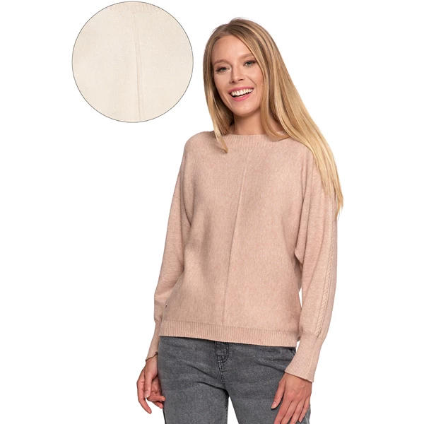 Sweter damski wiskozowy o luźnym kroju bds3800-002