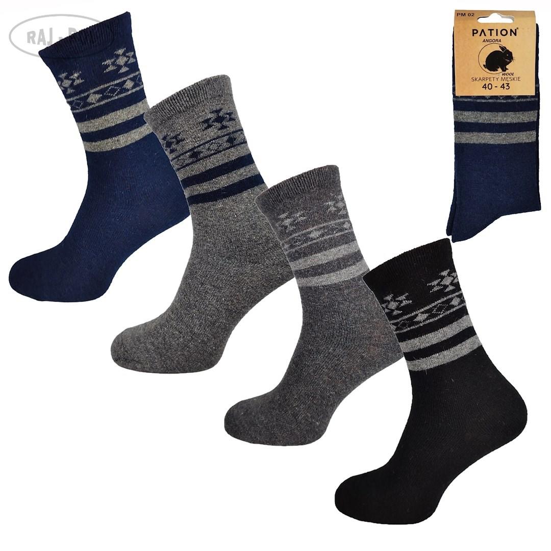 Skarpety męskie angora pation 729623