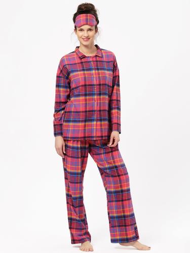 Piżama damska lns 483 flanela dr