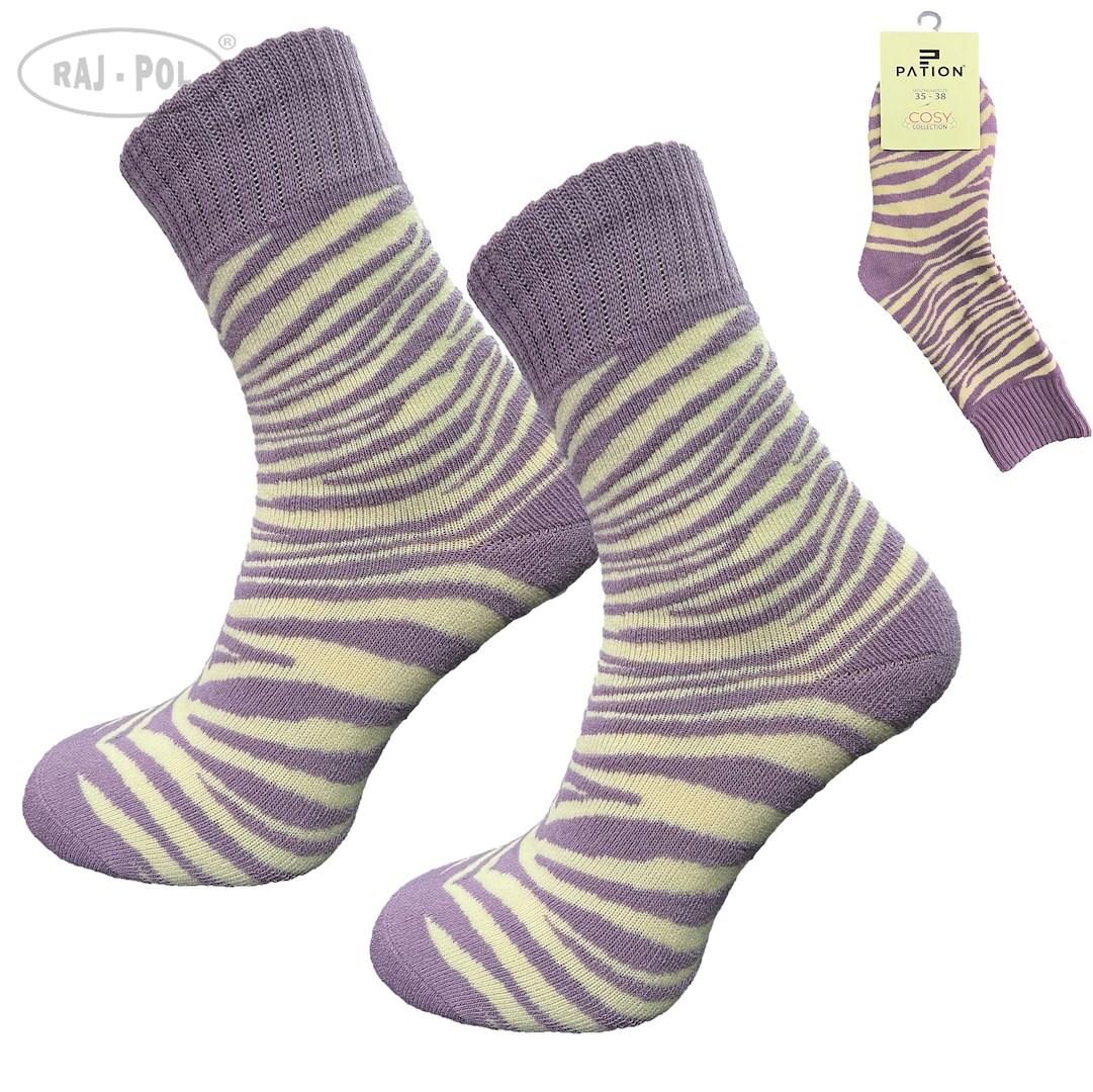 Skarpeta cosy lawendowe zeberka 736522, 736539