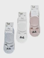 NOVITI / STOPKI DAMSKIE ST115 BAWEŁNA USZY 3D SILIKON - www.anstel.pl