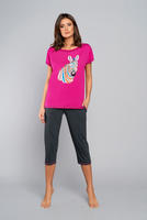 ITALIAN FASHION / PIŻAMA DAMSKA AFRYKA KRÓTKI RĘKAW 3/4 SPODNIE - www.anstel.pl