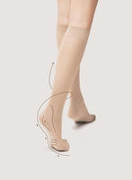 FIORE / M2100 MEDICA - PODKOLANÓWKI MASSAGE 20 DEN POUDRE KNEE-HIGHS - www.anstel.pl