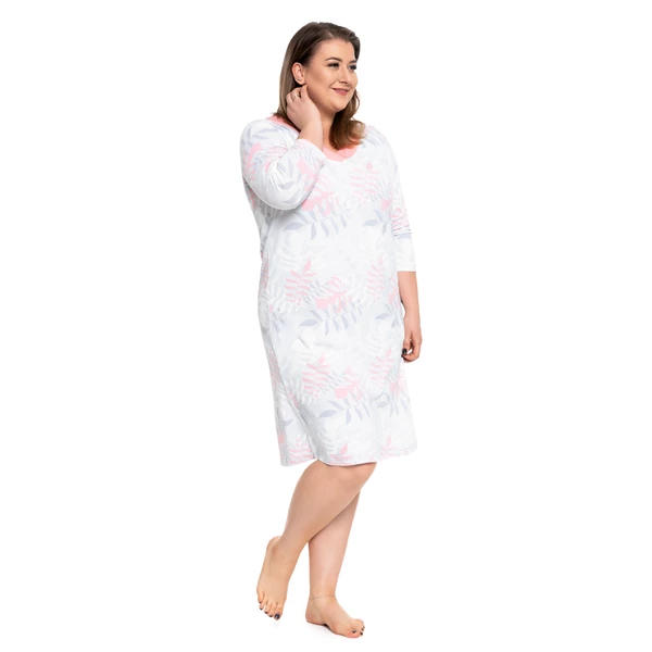 MORAJ / KOSZULA NOCNA DAMSKA W KWIATY PLUS SIZE PDK3800-004 - SS/2024 - www.anstel.pl