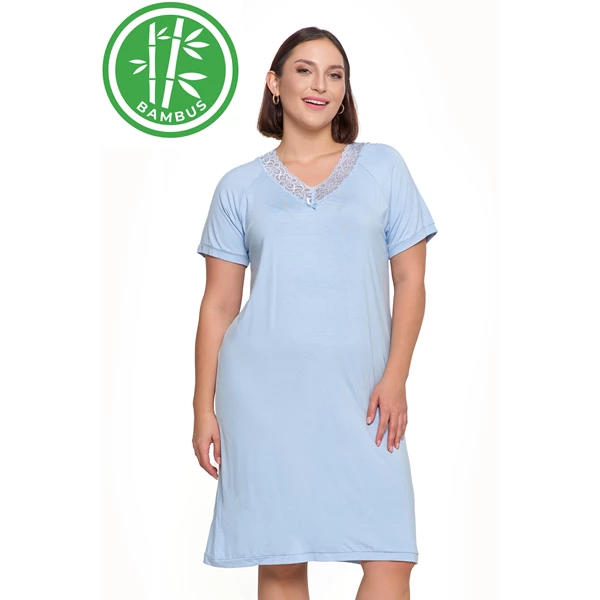 MORAJ / KOSZULA NOCNA DAMSKA BAMBUSOWA PLUS SIZE PDK3500-009 S/S 2025 - www.anstel.pl