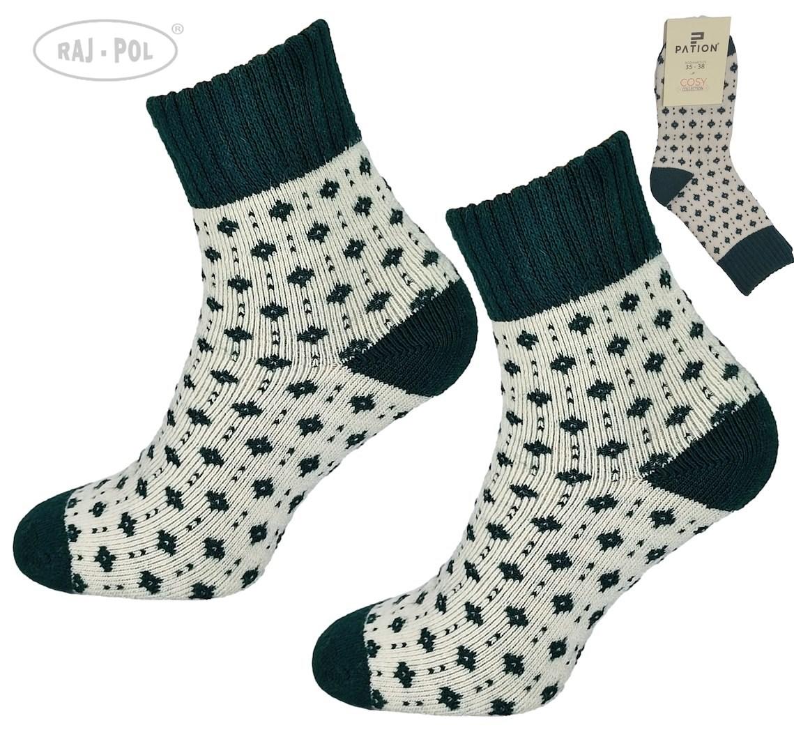 RAJ-POL / SKARPETA COSY ZIELONE WZOREK 736591, 736607 - www.anstel.pl
