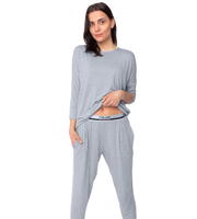ITALIAN FASHION / KOMPLET STYL 3/4 RĘKAW, DŁUGIE SPODNIE MELANŻ - www.anstel.pl