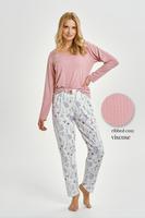 TARO / 3456 PIŻAMA DAMSKA DŁUGA CAROLINE M-XL KOLEKCJA AW25/26 - www.anstel.pl