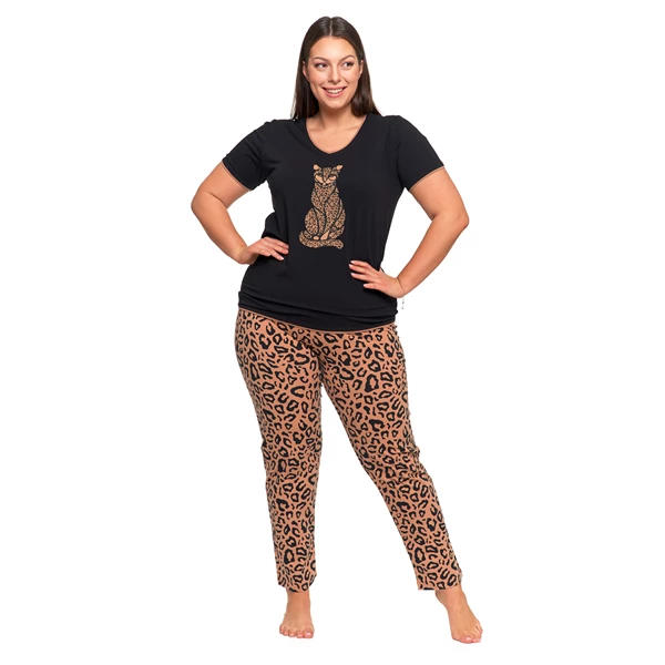 MORAJ / PIŻAMA NOCNA DAMSKA PLUS SIZE PDD5300-011 - AW2024/25 - www.anstel.pl