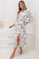 DONNA / ELEGANCKI SZLAFROK W KWIATY - ELIZABETH DŁUGI - www.anstel.pl
