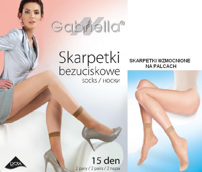 GABRIELLA / SKARPETY LYCRA 15 DEN, WZMOCNIONE NA PALCACH CODE 620 - www.anstel.pl