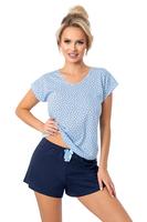 DONNA / PIŻAMA DAMSKA GRANATOWA - STAR SHORT - www.anstel.pl