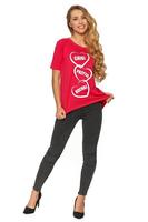 MORAJ / T-SHIRT DAMSKI Z DŁUŻSZYM TYŁEM BD1200-020 - www.anstel.pl