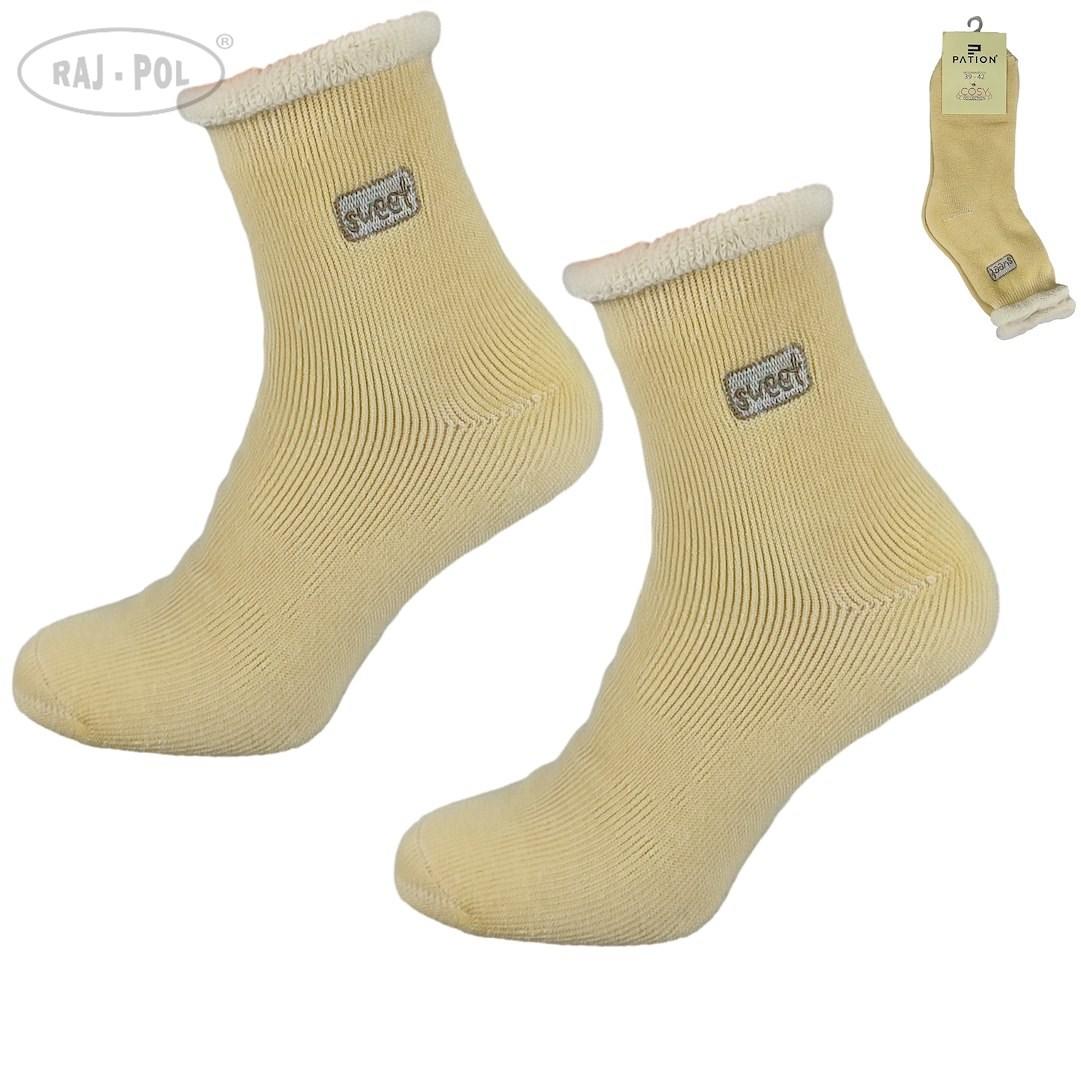 RAJ-POL / SKARPETA COSY FROTKA HAFT ŻÓŁTE 736164, 736171 - www.anstel.pl