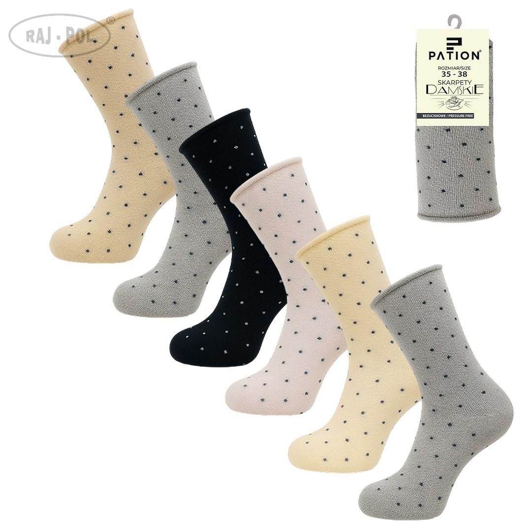 PATION / SKARPETY DAMSKIE BEZUCISKOWE PATION D-2514BQ KROPKI 754311, 754328 - www.anstel.pl
