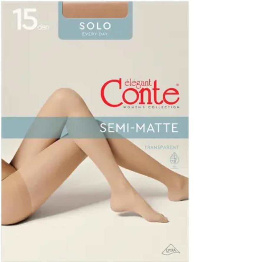 CONTE / RAJSTOPY DAMSKIE ZE SPODENKAMI SEMI-MATTE SOLO 15 (EURO-KOPERTA) - www.anstel.pl