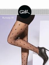 GATTA / RUNWAY - RAJSTOPY DAMSKIE WZORZYSTE TYPU FISHNET 000.55V - www.anstel.pl