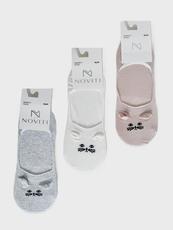 NOVITI / STOPKI DAMSKIE ST115 BAWEŁNA USZY 3D SILIKON - www.anstel.pl