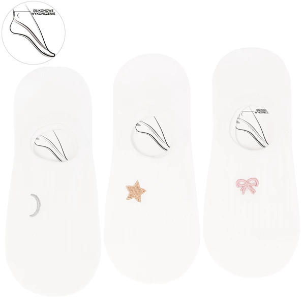 MORAJ / STOPKI NISKIE DAMSKIE Z HAFTEM CDB200-265 - www.anstel.pl