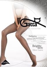 GATTA / RAJSTOPY DAMSKIE TYPU KABARETKI - BRIGITTE RETE 02 SILVER LUREX - www.anstel.pl