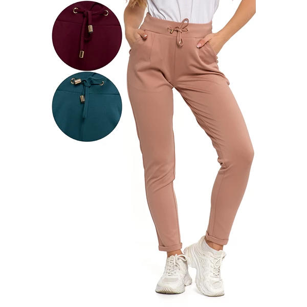 MORAJ / DAMSKIE SPODNIE DRESOWE ZE ZWĘŻANĄ NOGAWKĄ OSD3600-001 - www.anstel.pl