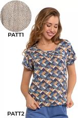 MORAJ / BLUZKA DAMSKA Z WISKOZY WZORZYSTA BD2500-037 - www.anstel.pl