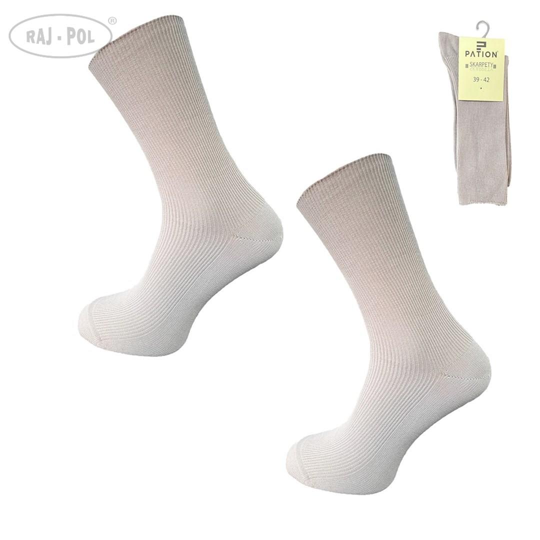 RAJ-POL / SKARPETY BEZUCISKOWE BAWEŁNIANE COMFORT MEDYCZNE SZARE 799527 - www.anstel.pl