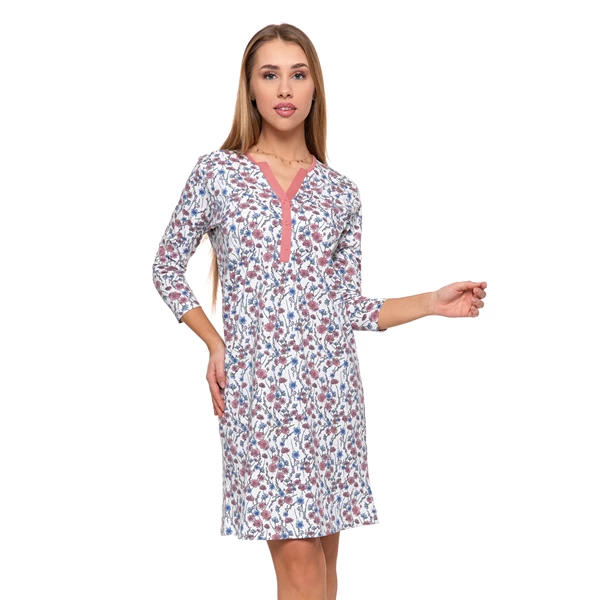 MORAJ / DAMSKA KOSZULA NOCNA ROZPINANA Z RĘKAWEM 3/4 PDK2900-016 S/S 2025 - www.anstel.pl