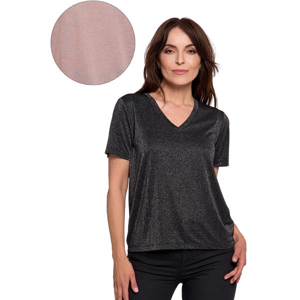 MORAJ / BLUZKA DAMSKA BŁYSZCZĄCA BD2700-025 - www.anstel.pl