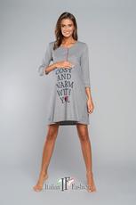 ITALIAN FASHION / KOSZULA NOCNA DAMSKA BALSAM 3/4 RĘKAW DLA CIĘŻARNYCH - www.anstel.pl