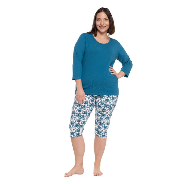 MORAJ / PIŻAMA DAMSKA 3/4 RĘKAW PLUS SIZE PDD3500-009 S/S 2025 - www.anstel.pl