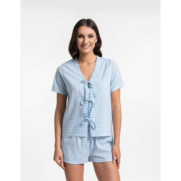 MORAJ / PIŻAMA DAMSKA W KRATKĘ PDD3800-014 SS/26 - www.anstel.pl