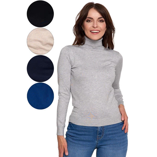 MORAJ / DAMSKI GOLF SWETER Z WISKOZY BDS3200-006 - www.anstel.pl