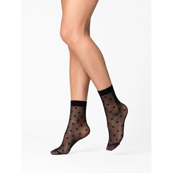 MORAJ / SKARPETKI DAMSKIE CIENKIE W SERDUSZKA COCO13 - www.anstel.pl