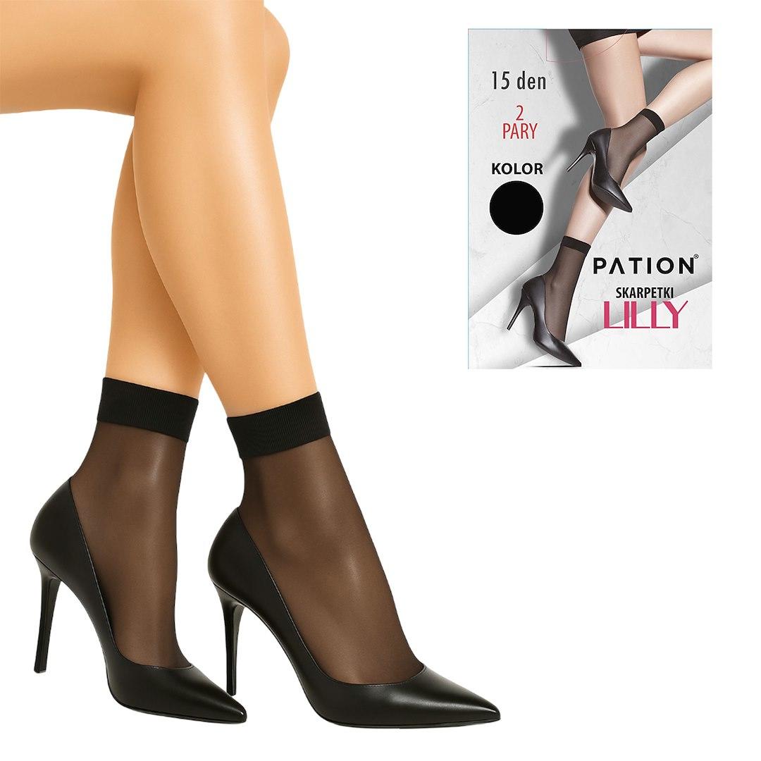 PATION / SKARPETKI PATION 15 DEN 2-PAK LILLY CZARNY 731725 - www.anstel.pl