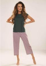 DE LAFENSE / PIŻAMA DAMSKA SANCHI 663 KRÓTKI RĘKAW I KULOTY - www.anstel.pl