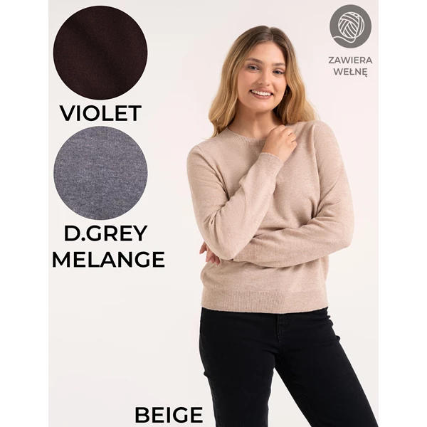 MORAJ / SWETER DAMSKI WEŁNIANY BDS5500-003 - www.anstel.pl