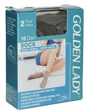 GOLDEN LADY / GODLEN LADY SKARPETKI SOCK 15 DEN satin sheers - ankle socks OPK. (2 PARY) - www.anstel.pl
