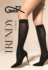 GATTA / TRENDYLINE KNEE SOCKS 06, 04 - PODKOLANÓWKI DAMSKIE WZORZYSTE 40 DEN - 000.65Y - TRENDY AW26/27 - www.anstel.pl