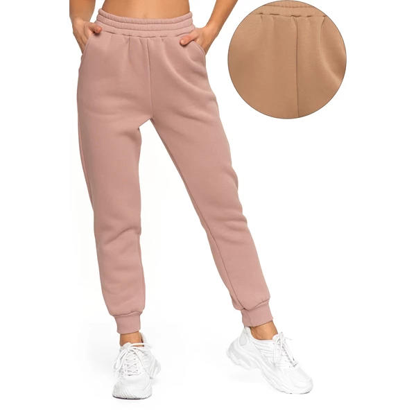 MORAJ / DAMSKIE SPODNIE DRESOWE WYSOKI STAN OCIEPLANE Z KIESZENIAMI OSD4900-002 - www.anstel.pl