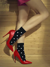 KNITTEX / SKARPETY WZÓR  KROPKI 22210 LILU - www.anstel.pl