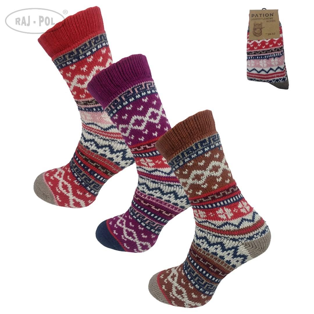 RAJ-POL / SKARPETA DAMSKA ZIMOWA ALPACA 755493, 755509 - www.anstel.pl