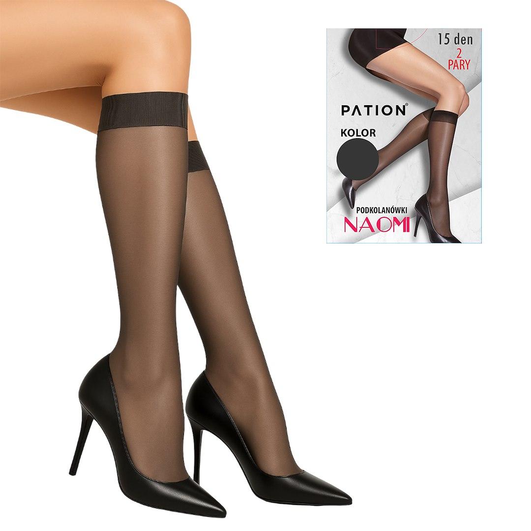 PATION / PODKOLANÓWKI PATION 15 DEN NAOMI GRAFIT 2-PAK 731442 - www.anstel.pl