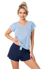 DONNA / PIŻAMA DAMSKA GRANATOWA - STAR SHORT - www.anstel.pl