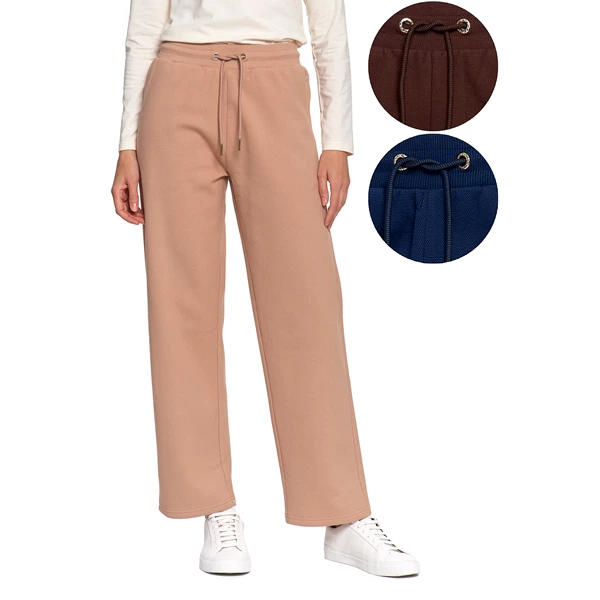 MORAJ / DAMSKIE SPODNIE DRESOWE OCIEPLANE Z WYSOKIM STANEM OSD4000-001 - www.anstel.pl