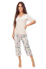 DONNA / PIŻAMA DAMSKA ZE SPODNIAMI DŁUGOŚCI 3/4 - GOYA 3/4 - www.anstel.pl