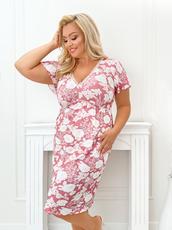 DONNA / KOSZULA NOCNA W KWIATKI  - TINA PLUS SIZE - www.anstel.pl