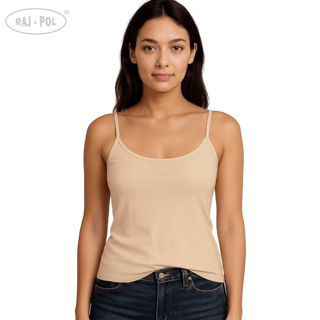 RAJ-POL / PODKOSZULKA DAMSKA NA RAMIĄCZKU BEŻOWA 799411, 799428, 799435, 799442 - www.anstel.pl