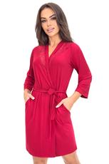 DONNA / SZLAFROK DAMSKI Z KORONKĄ - SONIA - www.anstel.pl