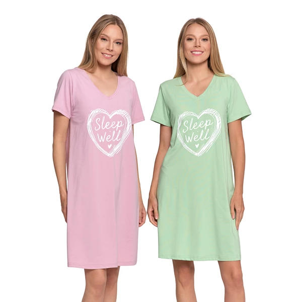 MORAJ / KOSZULA NOCNA DAMSKA KLASYCZNA Z NADRUKIEM PDK3100-022 AW25/26 - www.anstel.pl